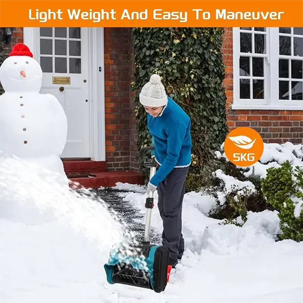 SnowQick Cordless Electric Snow Shovel – 10" Width, 6" Depth, 20FT Throw, Telescopic Pole