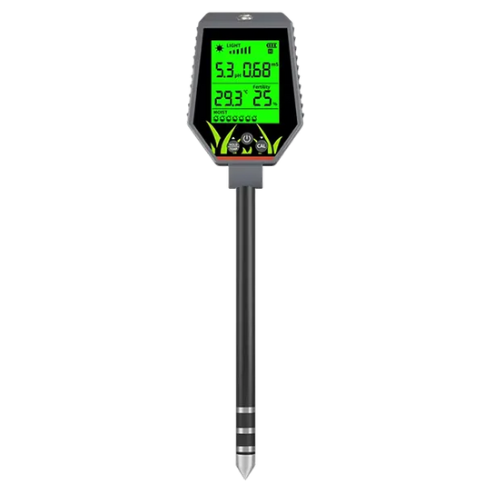 TekaHydrik 6-in-1 Soil & Liquid Tester – Digital pH, EC, Moisture, Light, Fertiliser & Temperature Meter for Plants