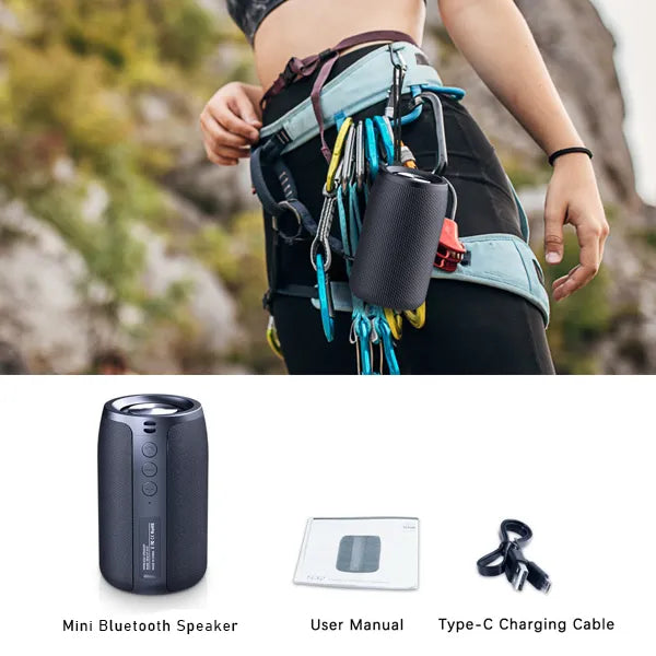 SoudPro Mini Bluetooth Speaker – IPX5 Waterproof, Bluetooth 5.0, Dual Pairing