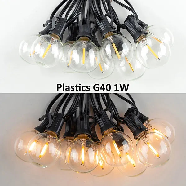 TiLights Outdoor Solar String Lights – Waterproof Connectable Edison Bulb Hanging Lights for Backyard, Porch & Party Decor