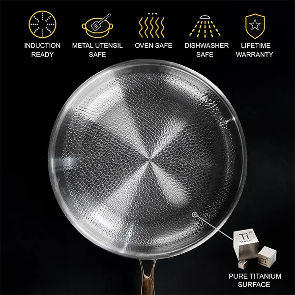 TetsuPan Titanium Frying Pan – Non-Stick, Lightweight & Ultra-Durable for Home & Outdoor Cooking