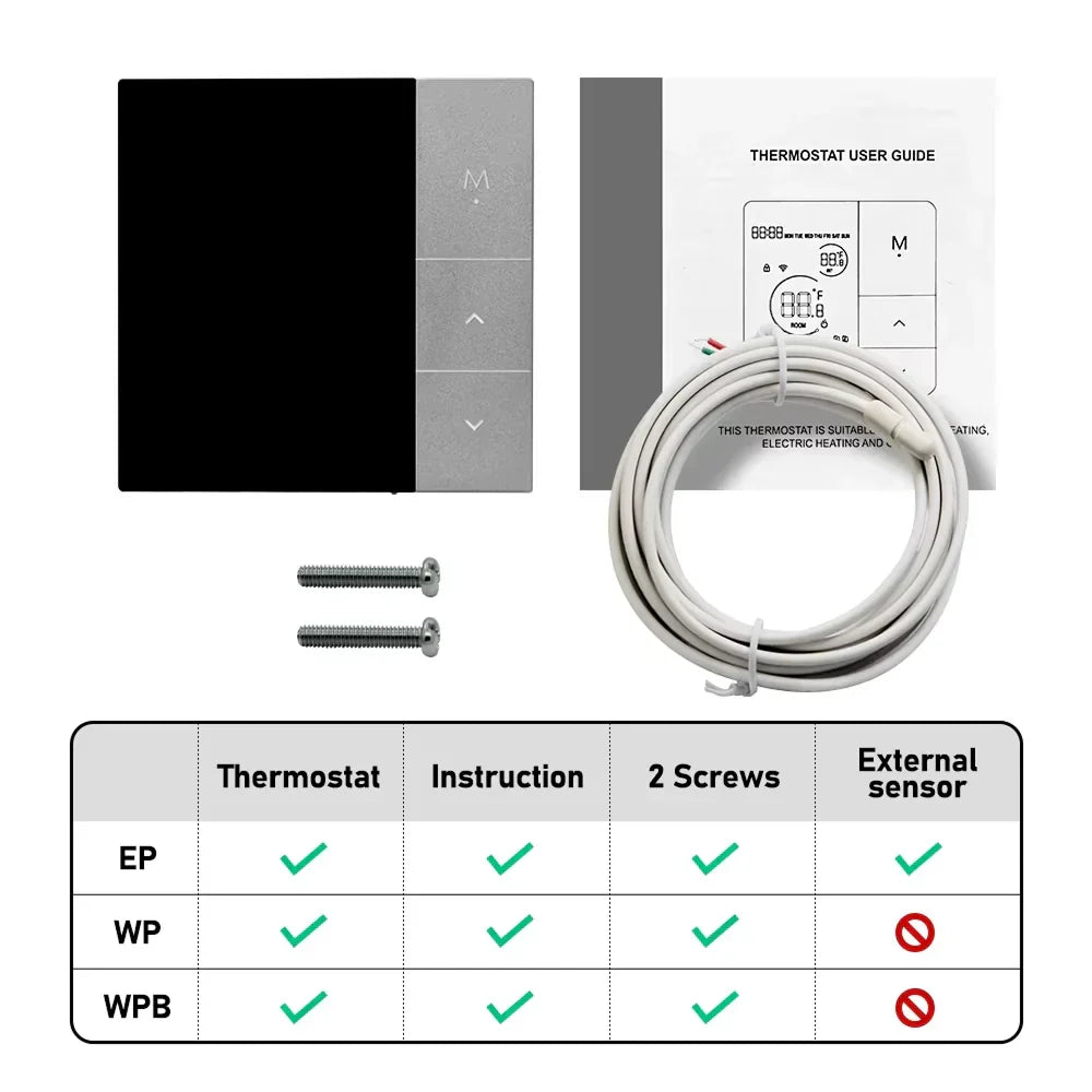 TherMor Smart WiFi Thermostat – 16A Programmable, Alexa & Google Assistant, Touch Display, Electric Floor Heating