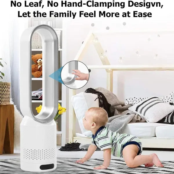 MolyFan Z2 Bladeless Tower Fan – 20", 8 Speeds, Remote Control, 90° Oscillation & 2-Hour Timer