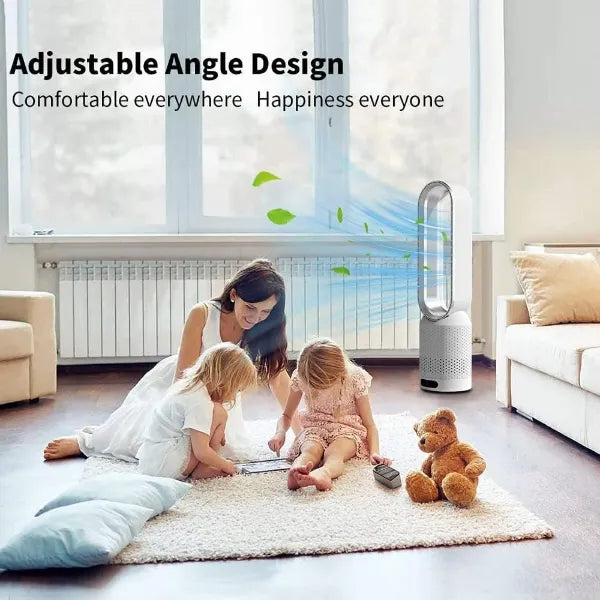 MolyFan Z2 Bladeless Tower Fan – 20", 8 Speeds, Remote Control, 90° Oscillation & 2-Hour Timer