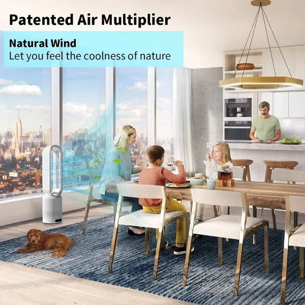 MolyFan Z2 Bladeless Tower Fan – 20", 8 Speeds, Remote Control, 90° Oscillation & 2-Hour Timer