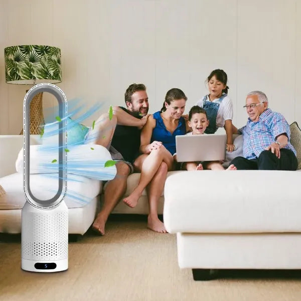 MolyFan Z2 Bladeless Tower Fan – 20", 8 Speeds, Remote Control, 90° Oscillation & 2-Hour Timer