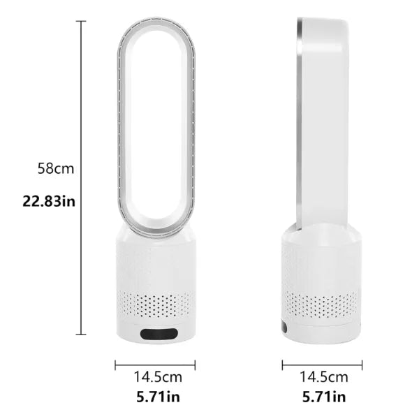 MolyFan Z2 Bladeless Tower Fan – 20", 8 Speeds, Remote Control, 90° Oscillation & 2-Hour Timer