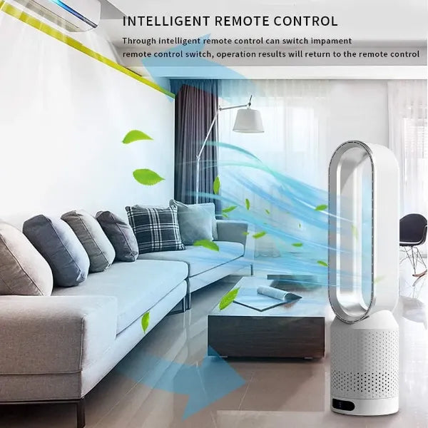 MolyFan Z2 Bladeless Tower Fan – 20", 8 Speeds, Remote Control, 90° Oscillation & 2-Hour Timer