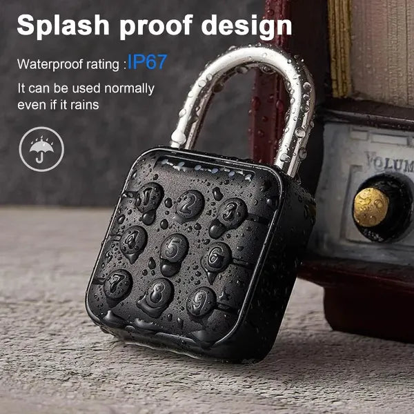JulyLock Smart Combination Padlock – 6-Digit Code, APP Control, IP67 Waterproof | Zinc Alloy