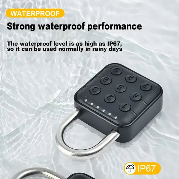 JulyLock Smart Combination Padlock – 6-Digit Code, APP Control, IP67 Waterproof | Zinc Alloy