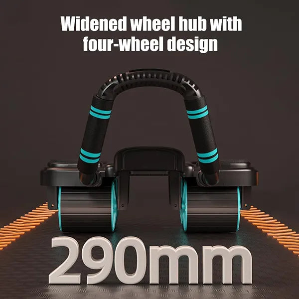 TurnRoll 4-Wheel Ab Roller – Auto Rebound, Elbow Support, Core & Abdominal Workout for Home Gym