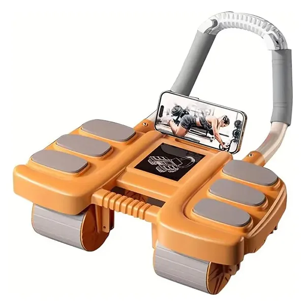 TurnRoll 4-Wheel Ab Roller – Auto Rebound, Elbow Support, Core & Abdominal Workout for Home Gym