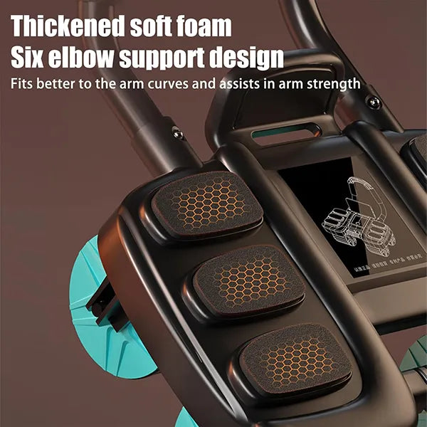 TurnRoll 4-Wheel Ab Roller – Auto Rebound, Elbow Support, Core & Abdominal Workout for Home Gym