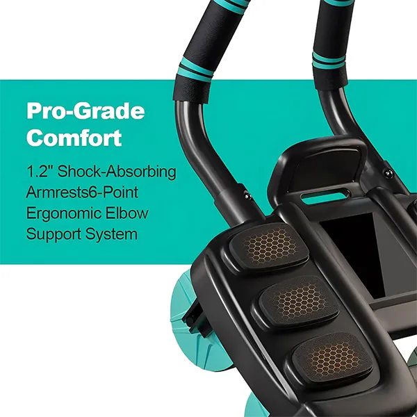 TurnRoll 4-Wheel Ab Roller – Auto Rebound, Elbow Support, Core & Abdominal Workout for Home Gym