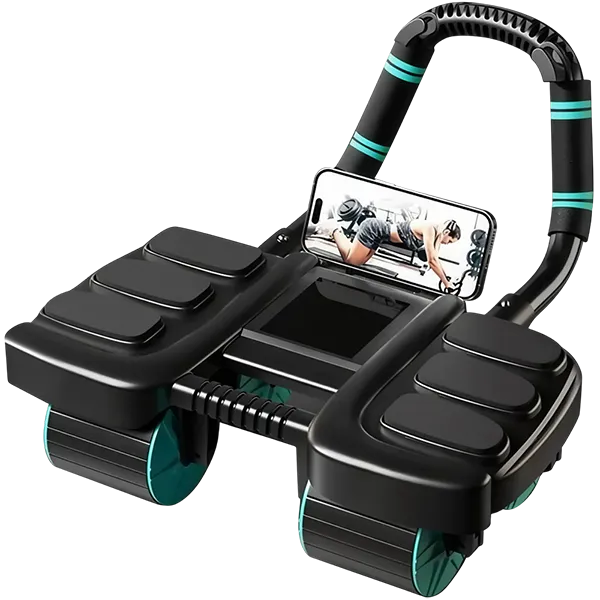 TurnRoll 4-Wheel Ab Roller – Auto Rebound, Elbow Support, Core & Abdominal Workout for Home Gym