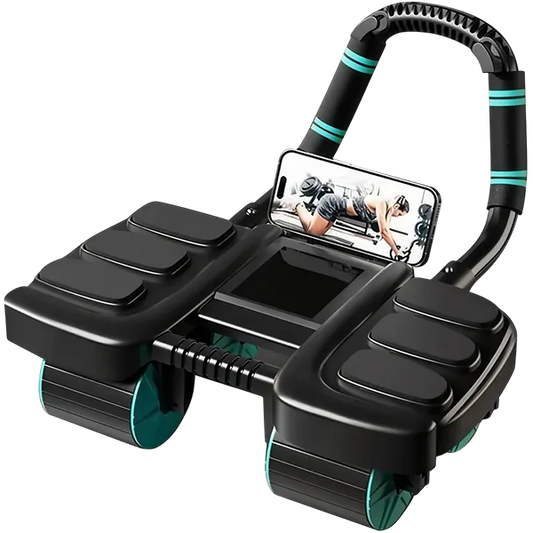 TurnRoll 4-Wheel Ab Roller – Auto Rebound, Elbow Support, Core & Abdominal Workout for Home Gym