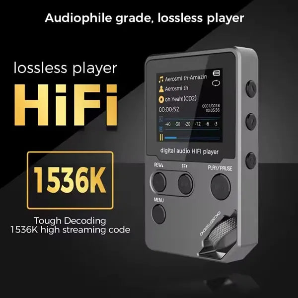 TuneZin Simple MP3 Player – 8GB Lossless Audio, Bluetooth, FM Radio & Voice Recorder