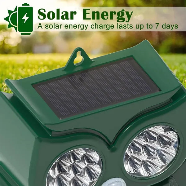 MeloDio Ultrasonic Animal Repeller – Solar & Battery Powered with Motion Sensor, 5 Modes & Flashing Light