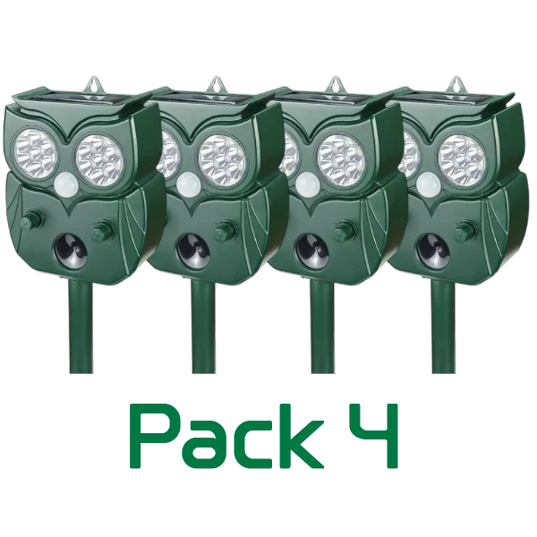 MeloDio Ultrasonic Animal Repeller – Solar & Battery Powered with Motion Sensor, 5 Modes & Flashing Light