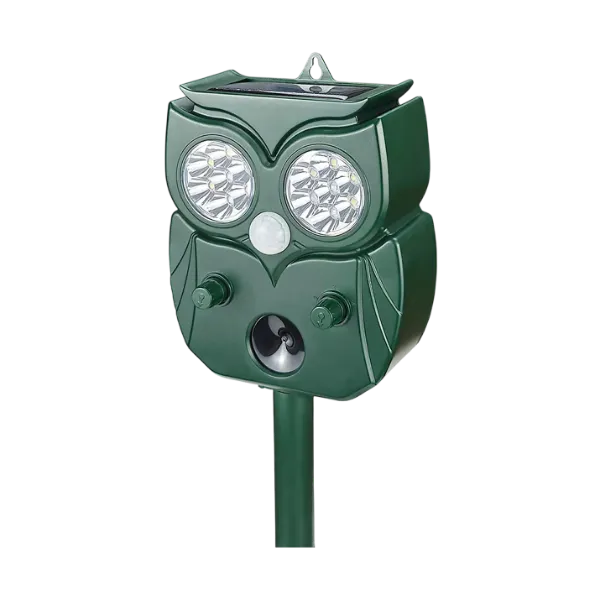 MeloDio Ultrasonic Animal Repeller – Solar & Battery Powered with Motion Sensor, 5 Modes & Flashing Light