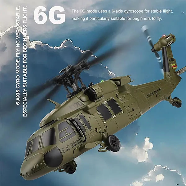 UniHel K170 UH60L RC Helicopter – 2.4G 4CH, 6-Axis Gyroscope, Altitude Hold, Display Stand & Landing Pad