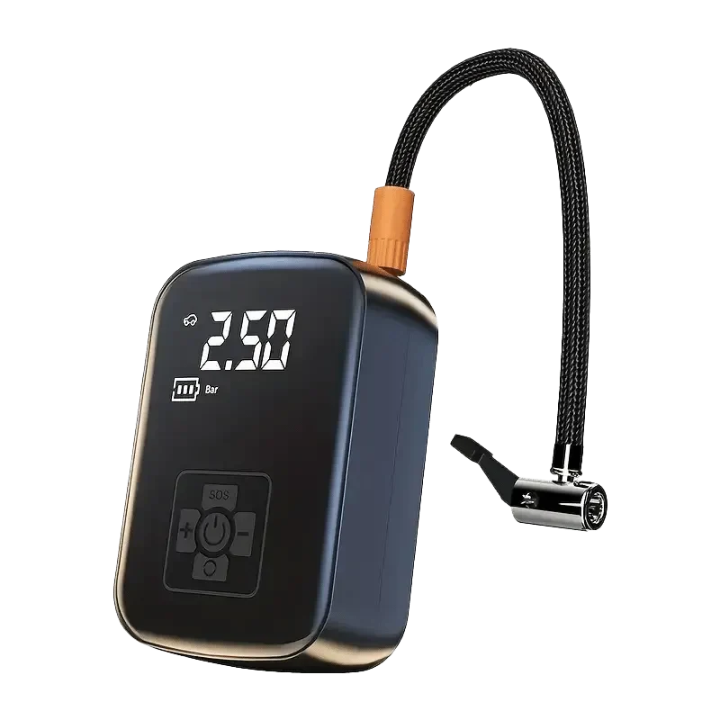 Voltire Portable Tire Inflator – 100W Wireless Air Pump, 3–150 PSI, Digital Display & 3600mAh Battery
