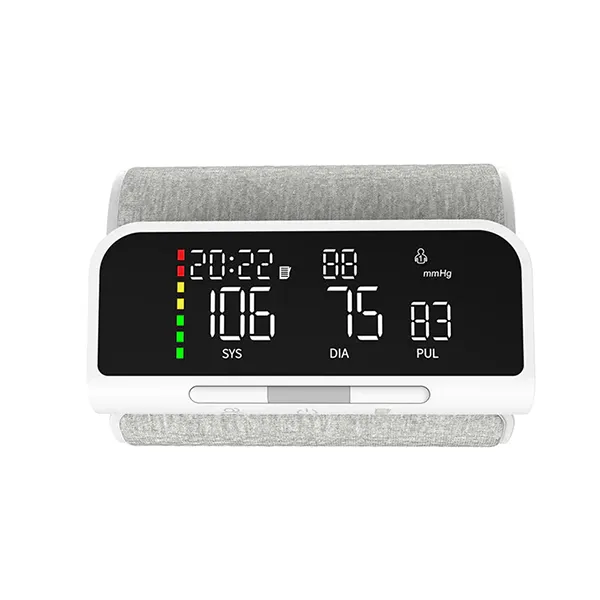 PulseManu Wrist Blood Pressure Monitor – Large LED Backlit Display, Voice Broadcast, Color Pressure Indicator, 3-User Memory