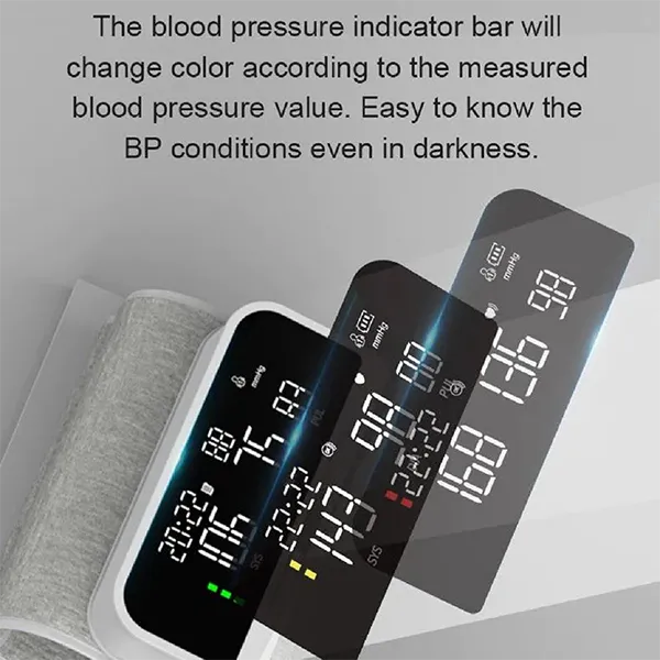 PulseManu Wrist Blood Pressure Monitor – Large LED Backlit Display, Voice Broadcast, Color Pressure Indicator, 3-User Memory