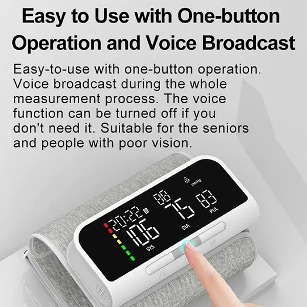 PulseManu Wrist Blood Pressure Monitor – Large LED Backlit Display, Voice Broadcast, Color Pressure Indicator, 3-User Memory