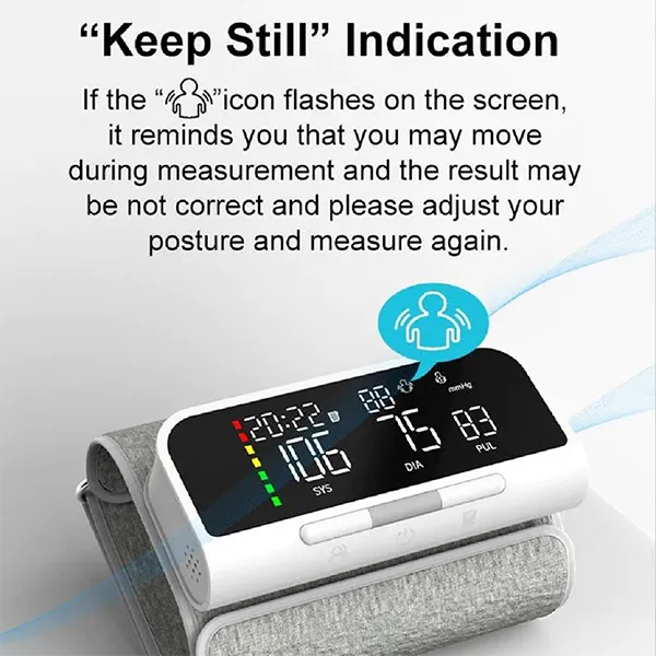 PulseManu Wrist Blood Pressure Monitor – Large LED Backlit Display, Voice Broadcast, Color Pressure Indicator, 3-User Memory