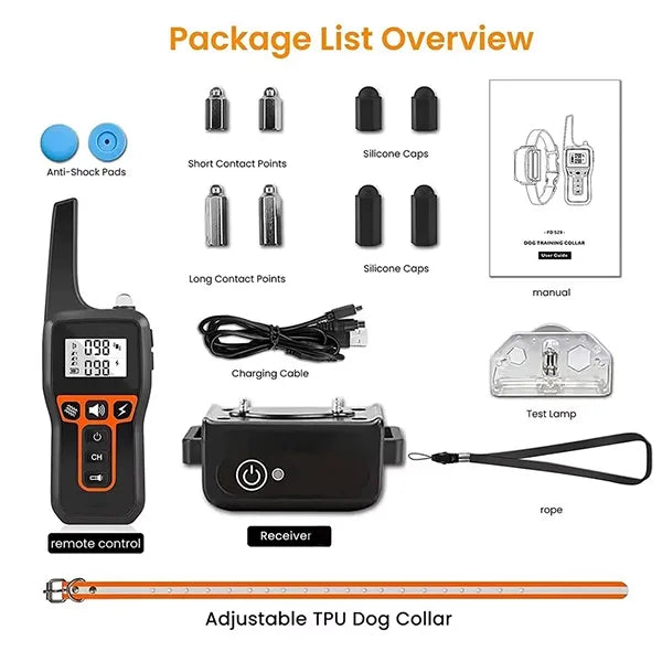 YoriPet Dog Training Collar – Adjustable E-Collar for Small, Medium & Large Dogs | 4 Colors