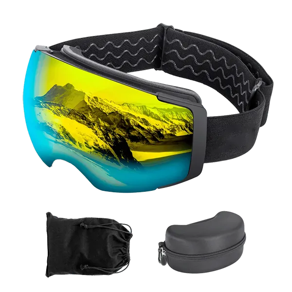 Glaciax Ski Goggles – Anti-Fog & UV Protection with Magnetic Lens for Men & Women