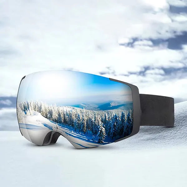 Glaciax Ski Goggles – Anti-Fog & UV Protection with Magnetic Lens for Men & Women