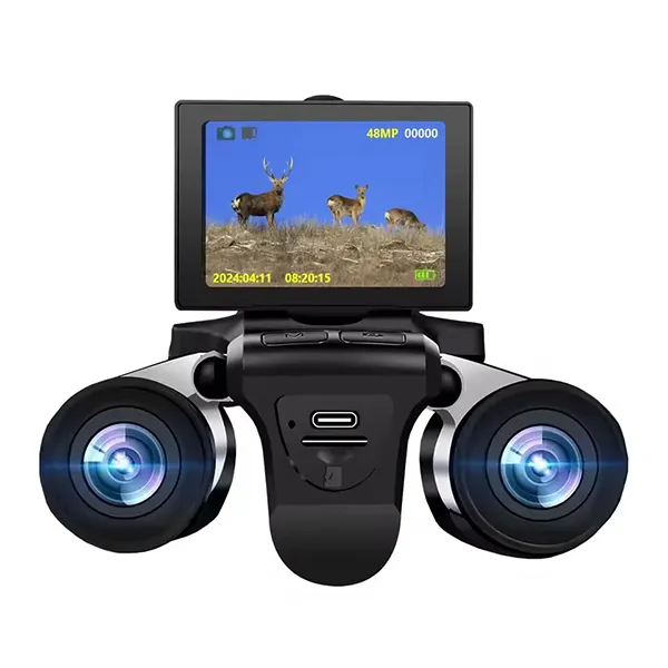 CamBino Digital Binoculars with Camera – 48MP, 2.5K Video, 8X Zoom, 2.4" LCD, IPS Anti-Glare, 32GB SD Card for Birdwatching & Travel