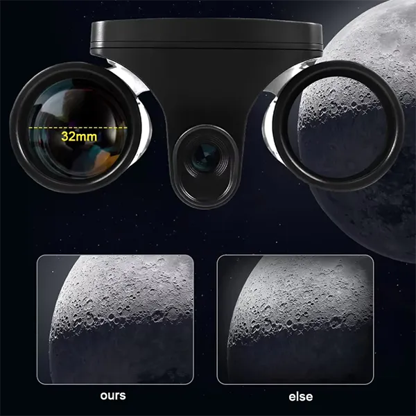 CamBino Digital Binoculars with Camera – 48MP, 2.5K Video, 8X Zoom, 2.4" LCD, IPS Anti-Glare, 32GB SD Card for Birdwatching & Travel