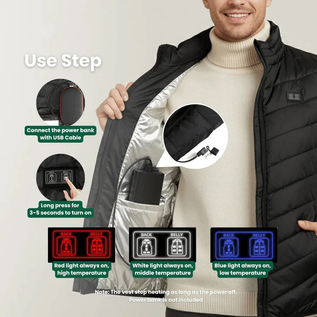 CozeLaris Heated Gilet – Electric Heated Vest for Men & Women