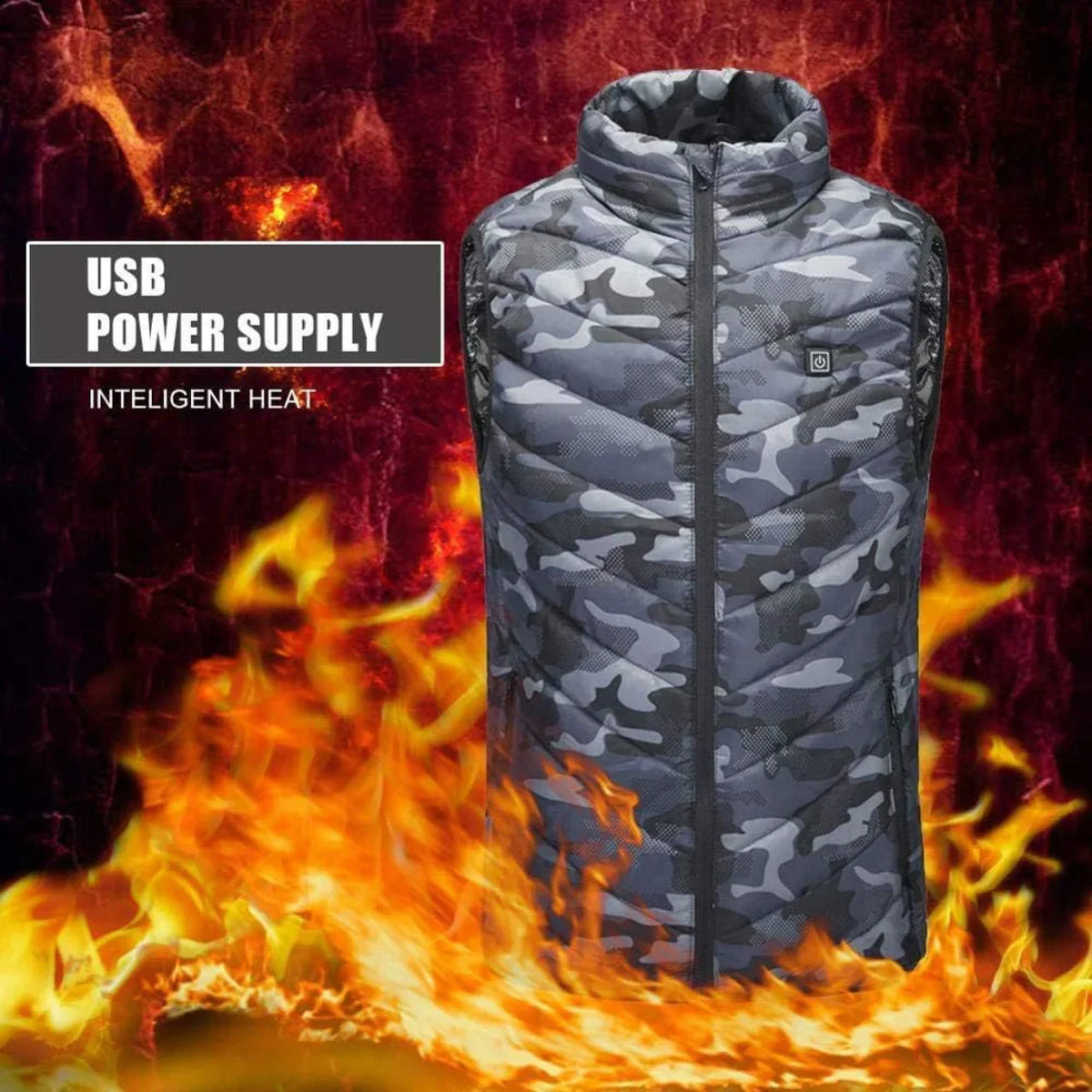 Velaris Heated Vest – Electric Warming Vest for Men & Women | Camouflage & Black | S–6XL