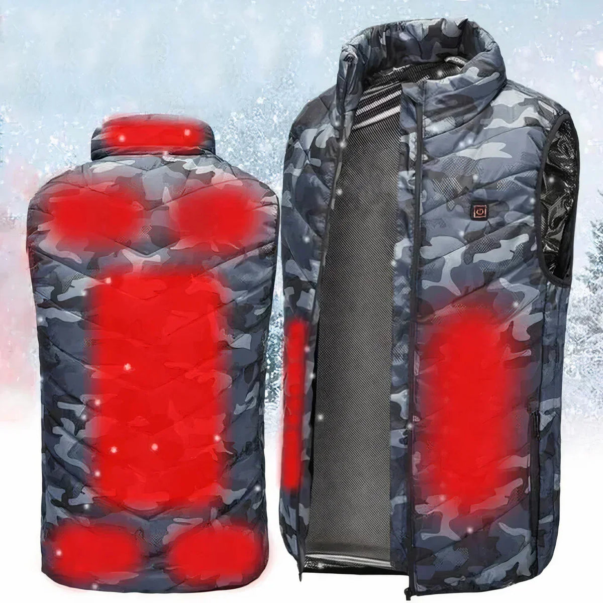 Velaris Heated Vest – Electric Warming Vest for Men & Women | Camouflage & Black | S–6XL
