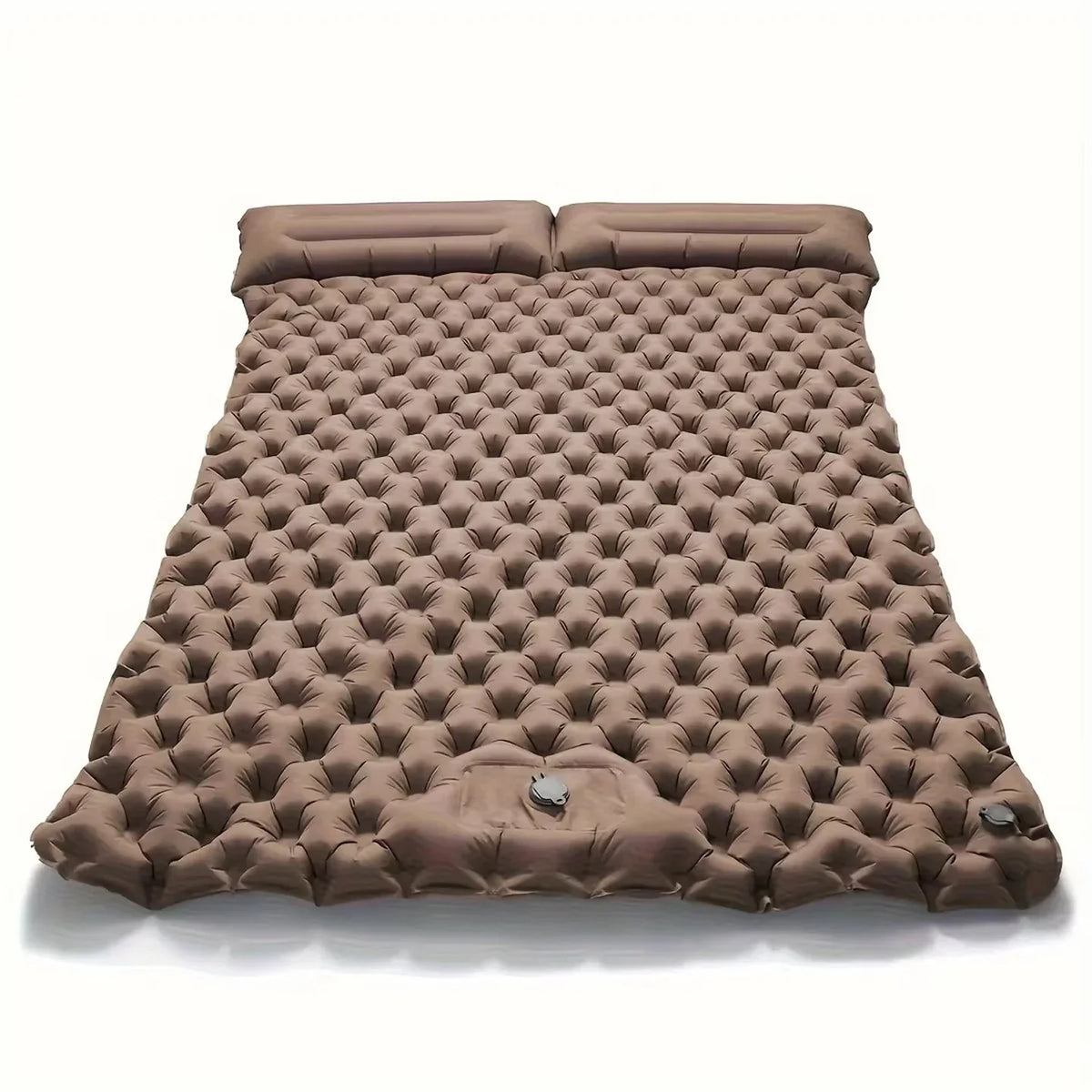 TuxaCusi Double Camping Sleeping Pad – Inflatable Air Mattress with Pillows, Foot Pump, 440 LBS Support