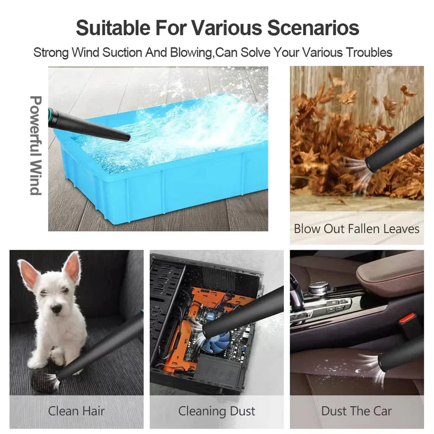 FufuFlow Cordless Leaf Blower – Lightweight Battery-Powered Blower for Yard & Garden