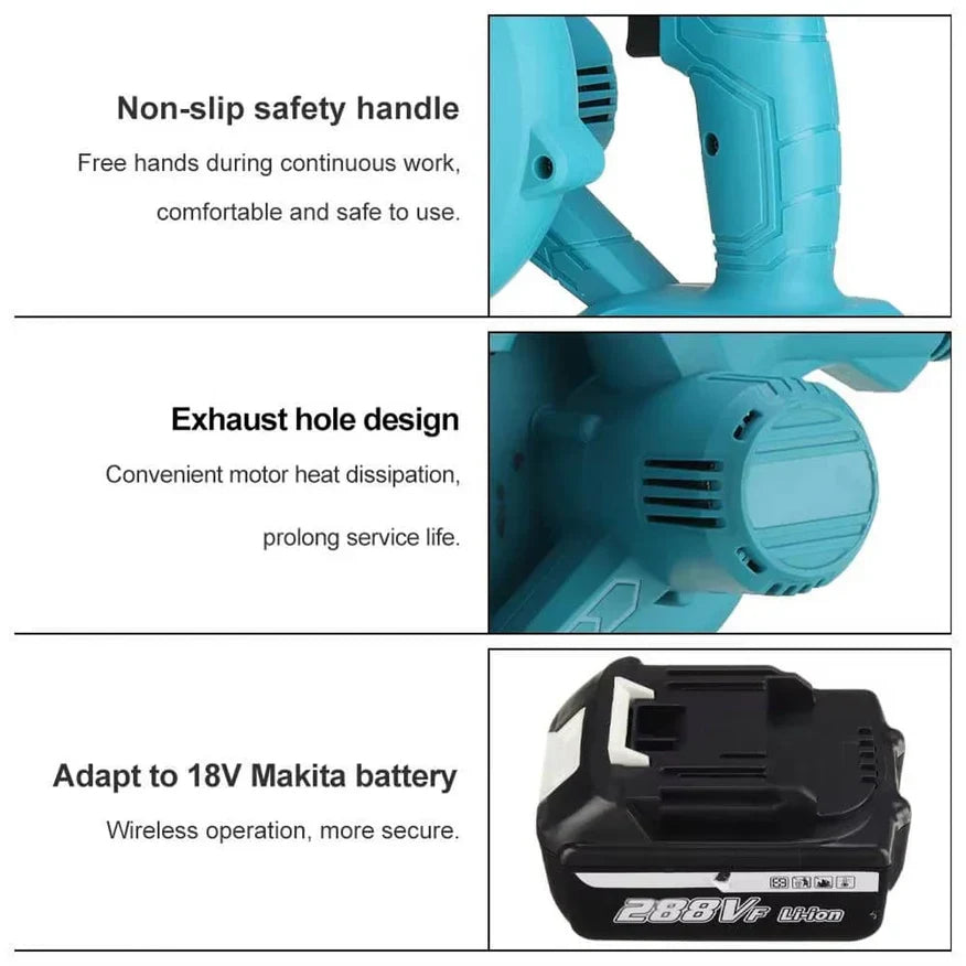 FufuFlow Cordless Leaf Blower – Lightweight Battery-Powered Blower for Yard & Garden