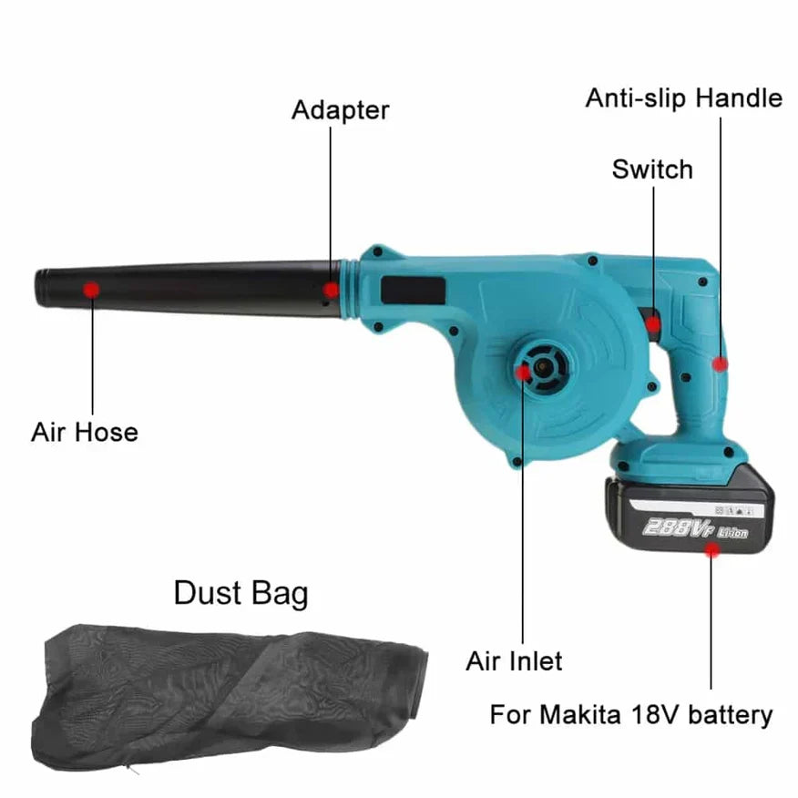 FufuFlow Cordless Leaf Blower – Lightweight Battery-Powered Blower for Yard & Garden