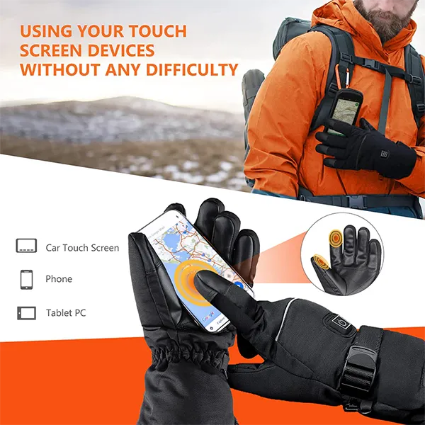 AtsuiGear Heated Motorcycle Gloves – Electric Warming Gloves for Cold Weather Riding | M, L & XL