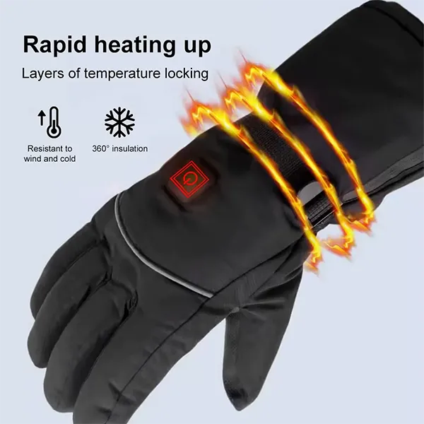 AtsuiGear Heated Motorcycle Gloves – Electric Warming Gloves for Cold Weather Riding | M, L & XL