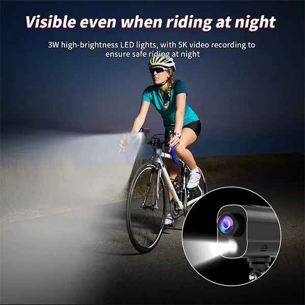 KameJ7 5K Bike Action Camera – Dual Lens, WiFi, Waterproof Sports & Helmet Cam