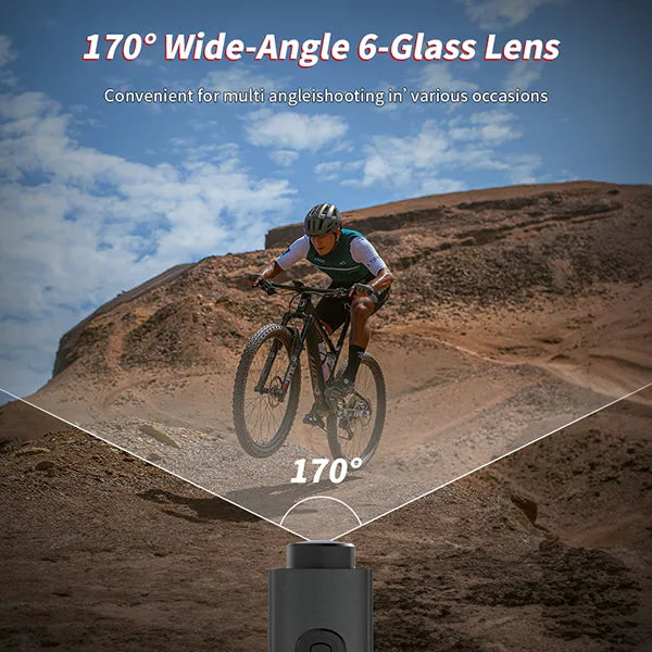 KameJ7 5K Bike Action Camera – Dual Lens, WiFi, Waterproof Sports & Helmet Cam
