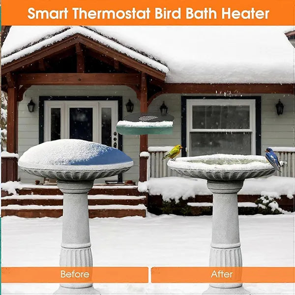 Loravia Heated Bird Bath – Electric Outdoor Bird Bath Heater for Winter
