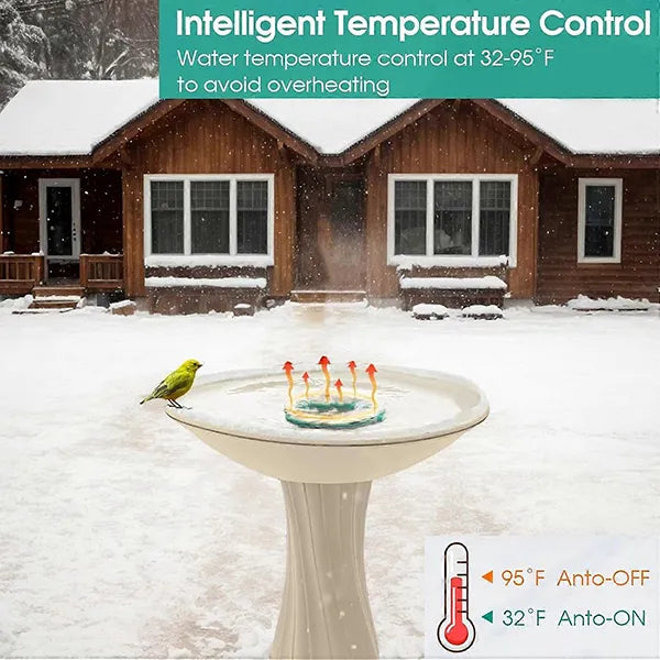 Loravia Heated Bird Bath – Electric Outdoor Bird Bath Heater for Winter