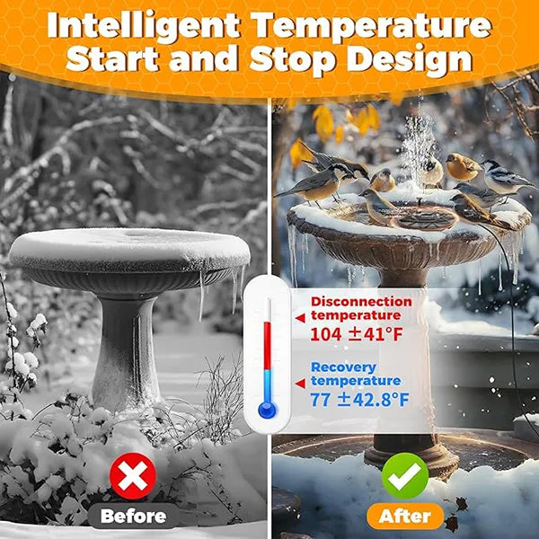 Loravia Heated Bird Bath – Electric Outdoor Bird Bath Heater for Winter