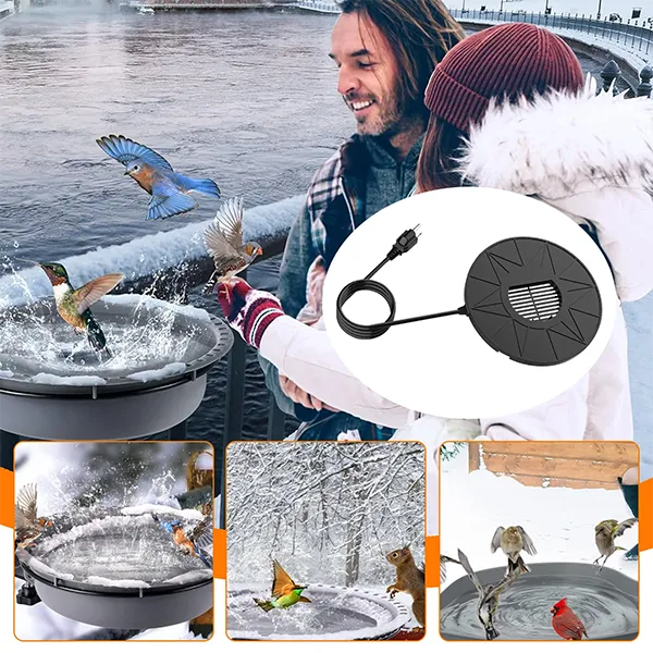 Loravia Heated Bird Bath – Electric Outdoor Bird Bath Heater for Winter